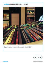 Calrec ALPHA Operator's Manual
