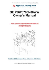 GE Profile PDW8700N00WW Owner's Manual