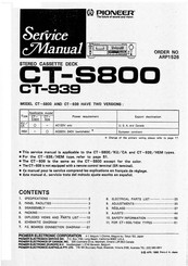 Pioneer CT-S800 Service Manual