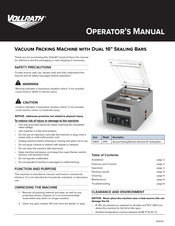 Vollrath VP16 Operator's Manual