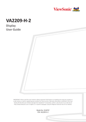 ViewSonic VA2209-H-2 User Manual