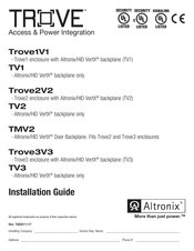 Altronix Trove1V1 Installation Manual