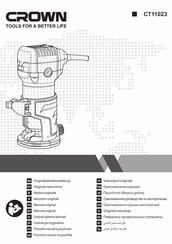 Crown CT11023S Original Instructions Manual