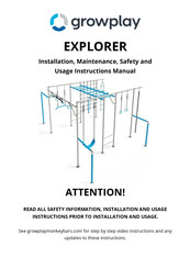 growplay EXPLORER Installation, Maintenance And Usage