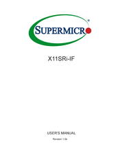 Supermicro MBD-X11SRI-IF User Manual