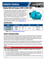 LittleGiant LGS-100-PREM Owner's Manual