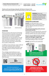 Aquatic Life 540720 Installation, Operation, Maintenance Manual