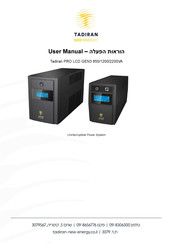 Tadiran Telecom PRO GEN3 1200VA Instruction Manual