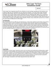 ULTRA LEGS Tri-Toon Installation Manual