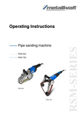Metallkraft RSM 760 Operating Instructions Manual