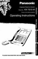 Panasonic KXTS15W - PHONE-LO Operating Instructions Manual