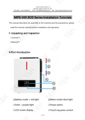 Y&H MPS-VIII ECO Series Installation Tutorial