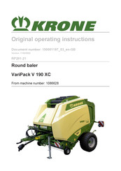 Krone VariPack V 190 XC Original Operating Instructions