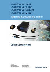 Kurtz Ersa i-CON VARIO 2X MK2 Operating Instructions Manual