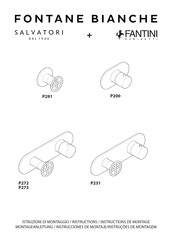 Fantini Rubinetti SALVATORI FONTANE BIANCHE P291 Instructions Manual