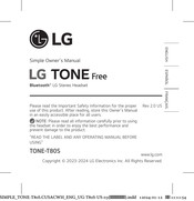 LG TONE Free TONE-T80S Owner's Manual