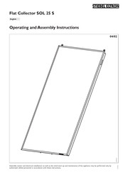 STIEBEL ELTRON SOL 25 S Operating And Assembly Instruction Manual