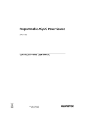 GW Instek APS-1102 Software User Manual