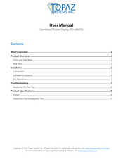 Topaz Systems TD-LBK070 User Manual