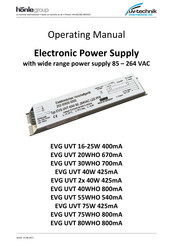 honle EVG UVT 80WHO 800mA Operating Manual