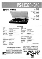 Sony PS-LX320 Service Manual