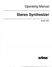 Orban 245F/ET Operating Manual