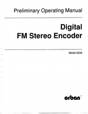 Orban 8208/U2S Operating Manual