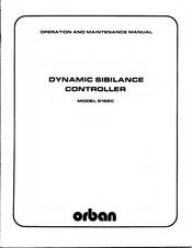 Orban 516EC Operation And Maintenance Manual