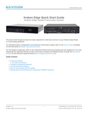 Haivision Kraken Edge Quick Start Manual