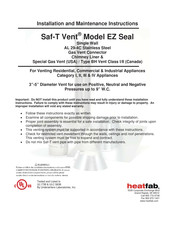 HeatFab Saf-T Vent EZ Seal Installation And Maintenance Instructions Manual