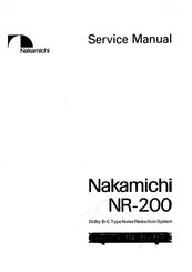 Nakamichi NR-200 Service Manual