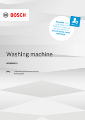 Bosch WGB244070 User Manual And Installation Instructions