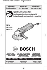 Bosch 1375A Operating/Safety Instructions Manual