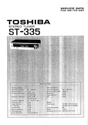 Toshiba ST-335 Service Data