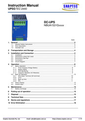 Snaptec Australia UPSOTEC 2440 Instruction Manual