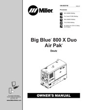 Miller Big Blue 800 X Duo Air Pak Owner's Manual