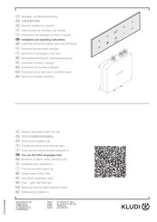 Kludi TouchTronic Installation And Operating Instructions Manual