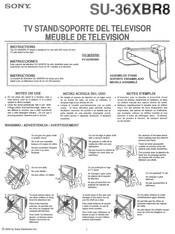 Sony SU-36XBR8 Instructions Manual