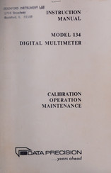 DATA PRECISION 134 Instruction Manual