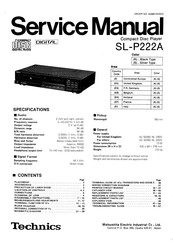 Technics SL-P222A Service Manual