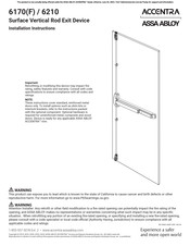 Assa Abloy ACCENTRA 6210 Installation Instructions Manual