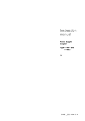 Kistler 5118B2 Instruction Manual