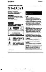 Sony ST-JX521 Operating Instructions