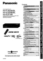 Panasonic NV-FJ220BL Operating Instructions Manual