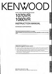 Kenwood 1070VR Instruction Manual