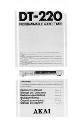 Akai DT-220 Operator's Manual