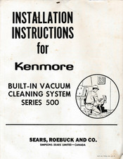 Kenmore 500 Series Installation Instructions Manual