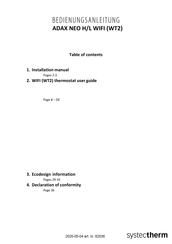 systectherm KWT2 Installation Manual