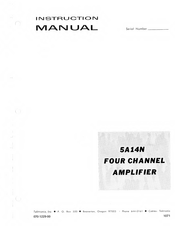 Tektronix 5A14N Instruction Manual