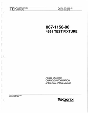 Tektronix 067-1158-00 Instruction Manual